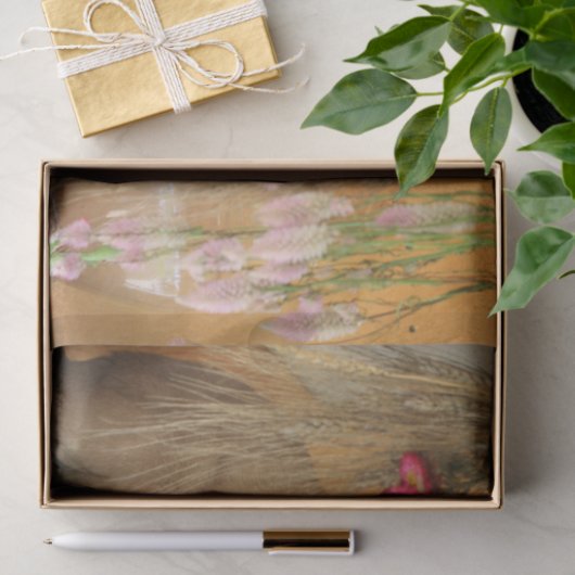 Siamese kat met bloemen ontkoppeling tissuepapier (Geschenk)