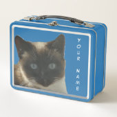 Siamese kat met Bright Blue Eyes Lunchbox (Voorkant)