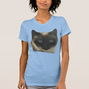 Siamese kat met Bright Blue Eyes T-Shirt
