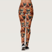 Siamese kat met hart Rozen Valentijnsdag Leggings (Achterkant)