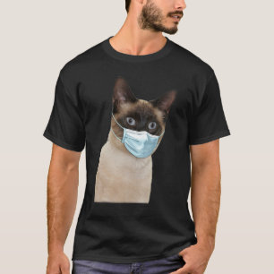 Siamese kat met kattengezichtsmasker Liefde Siames T-shirt