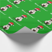 Siamese kat met Kerstmis en Santa Hat Cadeaupapier (Hoek)