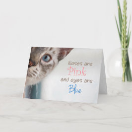 Siamese Kat met Moederdag van de Neus van Blauwe Kaart