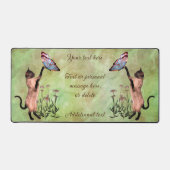 Siamese kat met vlinder gepersonaliseerd bureaumat (Voorkant)