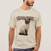 Siamese kat, minimalistisch gezellig, purfect miau t-shirt (Voorkant)
