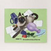 Siamese Kat Mischief Fantasy Legpuzzel (Horizontaal)