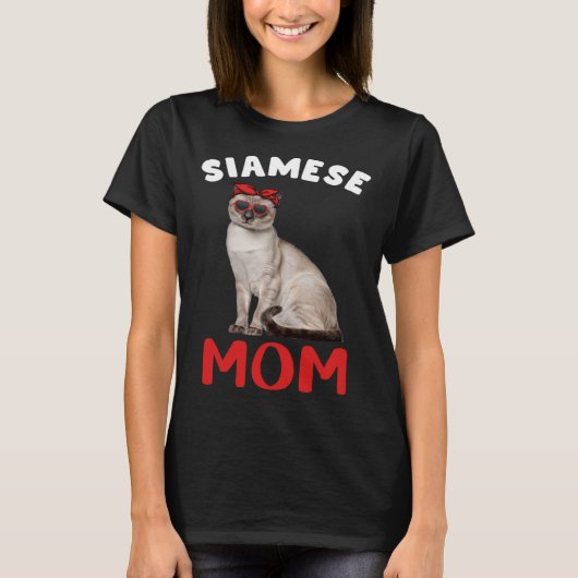 Siamese Kat Moeder Mama Kat Eigenaar Kat Kitten Sc T-shirt (Voorkant)