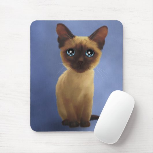 Siamese kat mousepad muismat (Met muis)