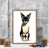 Siamese Kat Muur Art Blauw-Eyed Kat Lover Poster