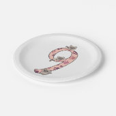 Siamese kat negende verjaardag voor kattenkatapier papieren bordje (Gekanteld)