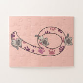 Siamese kat negende verjaardag voor kinderen jigza legpuzzel (Horizontaal)