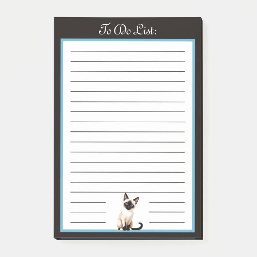 Siamese kat om te doen lijst post-it® notes (Voorkant)