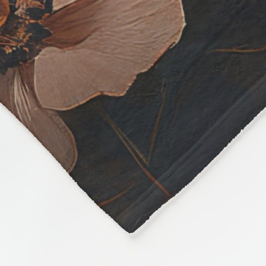 Siamese kat omringd door roze bloemetjes fleece deken (Hoek)