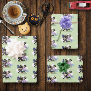 Siamese kat onheil grappig inpakpapier vel