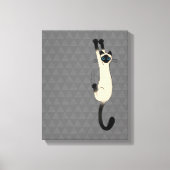 Siamese kat op | Funny Cat Canvas Afdruk (Voorkant)