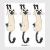 Siamese kat op | Funny Cat Stickers (Vel)