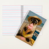 Siamese kat op het strand notitieboek (Binnen)