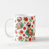 Siamese kat op het strand voor Kerstmis in juli Zo Koffiemok (Links)