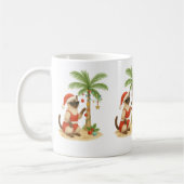 Siamese kat op het strand voor Kerstmis in juli Zo Koffiemok (Links)