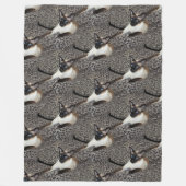 Siamese kat op luipaard zet Wilde Dierlijke Vlekke Fleece Deken (Voorkant)