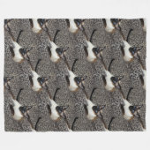 Siamese kat op luipaard zet Wilde Dierlijke Vlekke Fleece Deken (Voorkant (Horizontaal))