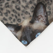 Siamese kat op luipaard zet Wilde Dierlijke Vlekke Fleece Deken (Hoek)