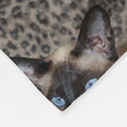 Siamese kat op luipaard zet Wilde Dierlijke Vlekke Fleece Deken (Hoek)