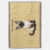 Siamese kat op oud papier deken (Voorkant Verticaal)