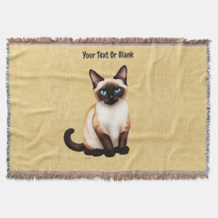 Siamese kat op oud papier deken