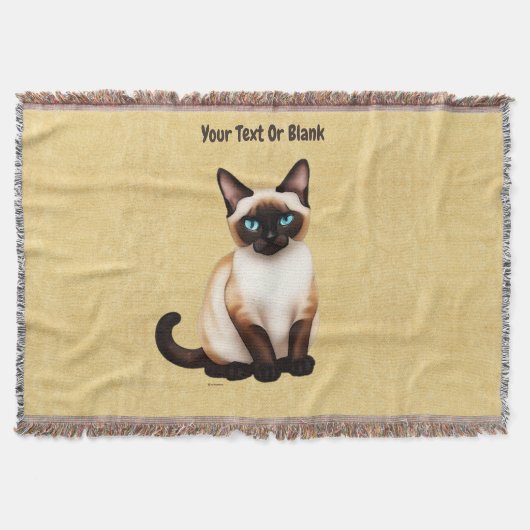 Siamese kat op oud papier deken (Voorkant)