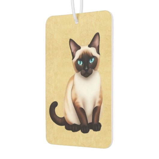 Siamese kat op oud papier luchtverfrisser (Links)