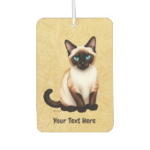 Siamese kat op oud papier luchtverfrisser (Voorkant)