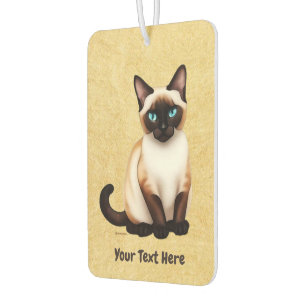 Siamese kat op oud papier luchtverfrisser