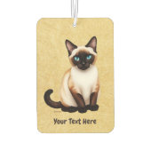 Siamese kat op oud papier luchtverfrisser (Achterkant)
