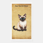 Siamese kat op oud papier servet (Voorkant)