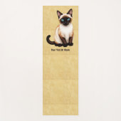 Siamese Kat Op Oud Papier Yogamat (Voorkant)