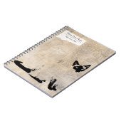 Siamese kat op retro krant, gepersonaliseerde naam notitieboek (Linkerzijde)