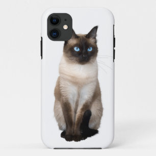 Siamese kat op wit Case-Mate iPhone case