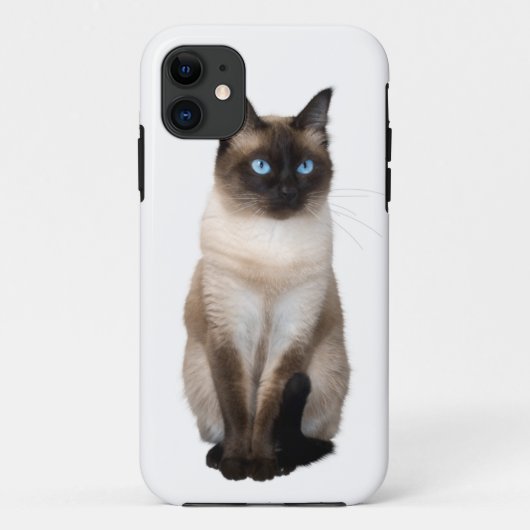 Siamese kat op wit Case-Mate iPhone case (Achterkant)