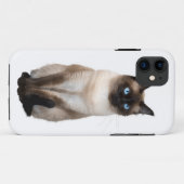 Siamese kat op wit Case-Mate iPhone case (Achterkant (horizontaal))