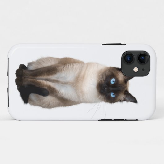 Siamese kat op wit Case-Mate iPhone case (Achterkant (horizontaal))