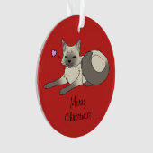 Siamese Kat Ornament (voorkant)