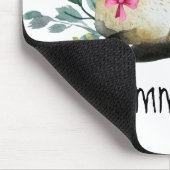 Siamese kat Paarse Floral Green laat wit Muismat (Hoek)