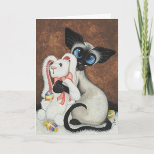 Siamese kat paashaas door Bihrle Kaart