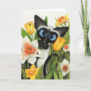 Siamese kat Paaslente Kaart