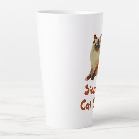 Siamese kat papa latte mok (Voorkant)