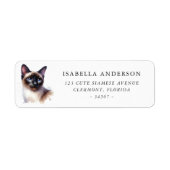 Siamese Kat Persoonlijke Retouradreslabels Etiket (Voorkant)