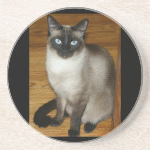 Siamese kat Pet Animal Kantoor Peace Love Destiny Zandsteen Onderzetter