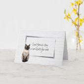 Siamese Kat Pet verliest sympathie Kaart (Gele Bloem)