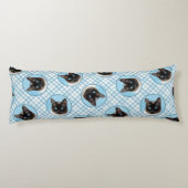 Siamese kat portret schilderen Schattigee originel Lichaamskussen (Achterkant)